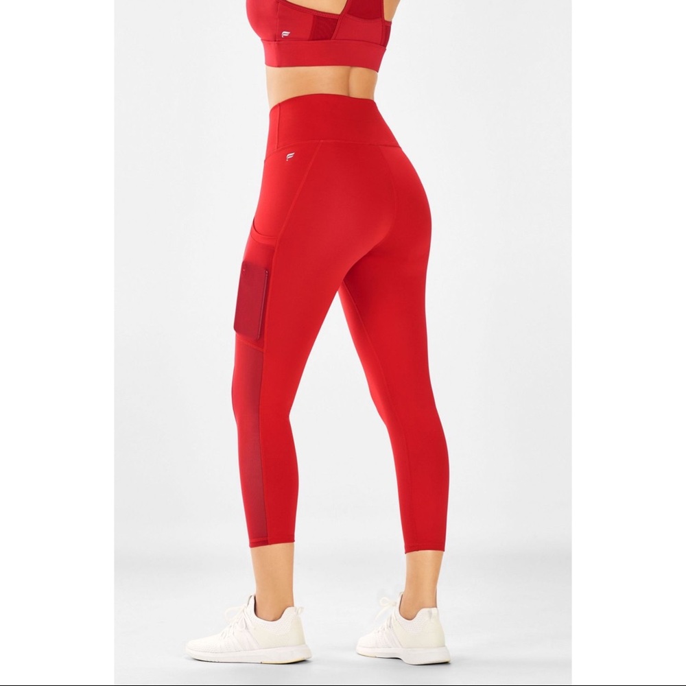 Fabletics High-Waisted Leggings Red
